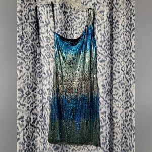 As you wish blue and silver dress